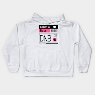 DRUM AND BASS  - DNB Ticket Steez (black/pink) Kids Hoodie